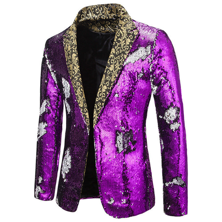 Men's Extravagant Sequin Blazer Jacket Lune London