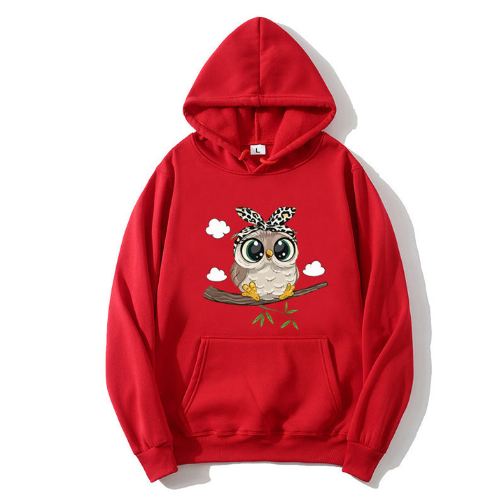 Women's hoodie with charming owl motif Chic & Stil