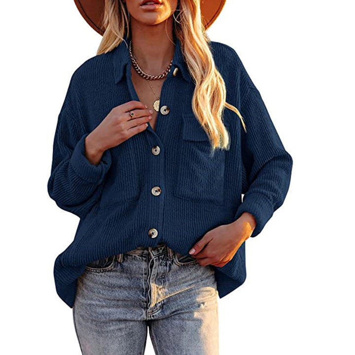 Casual overshirt jacket for women with texture and practical pockets Lune London