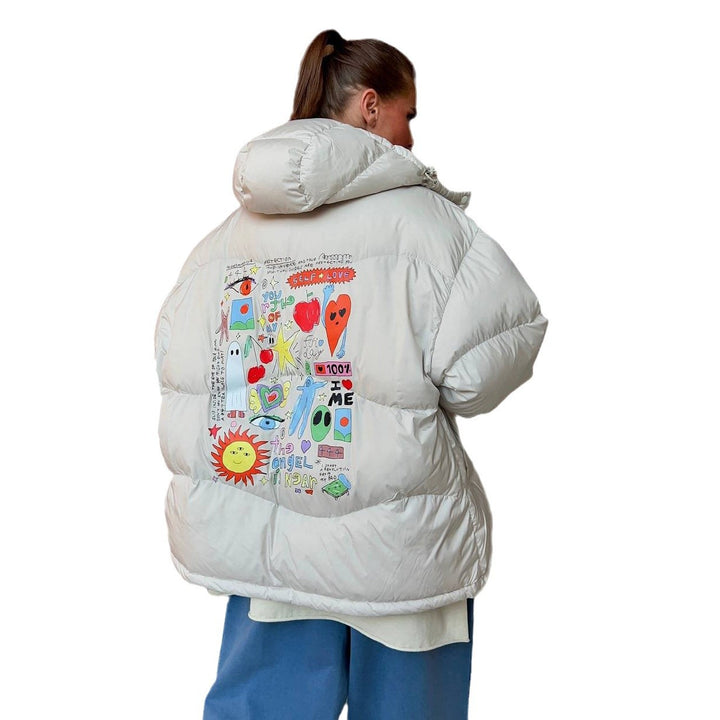 Lady matte jacket creative print design Lune London