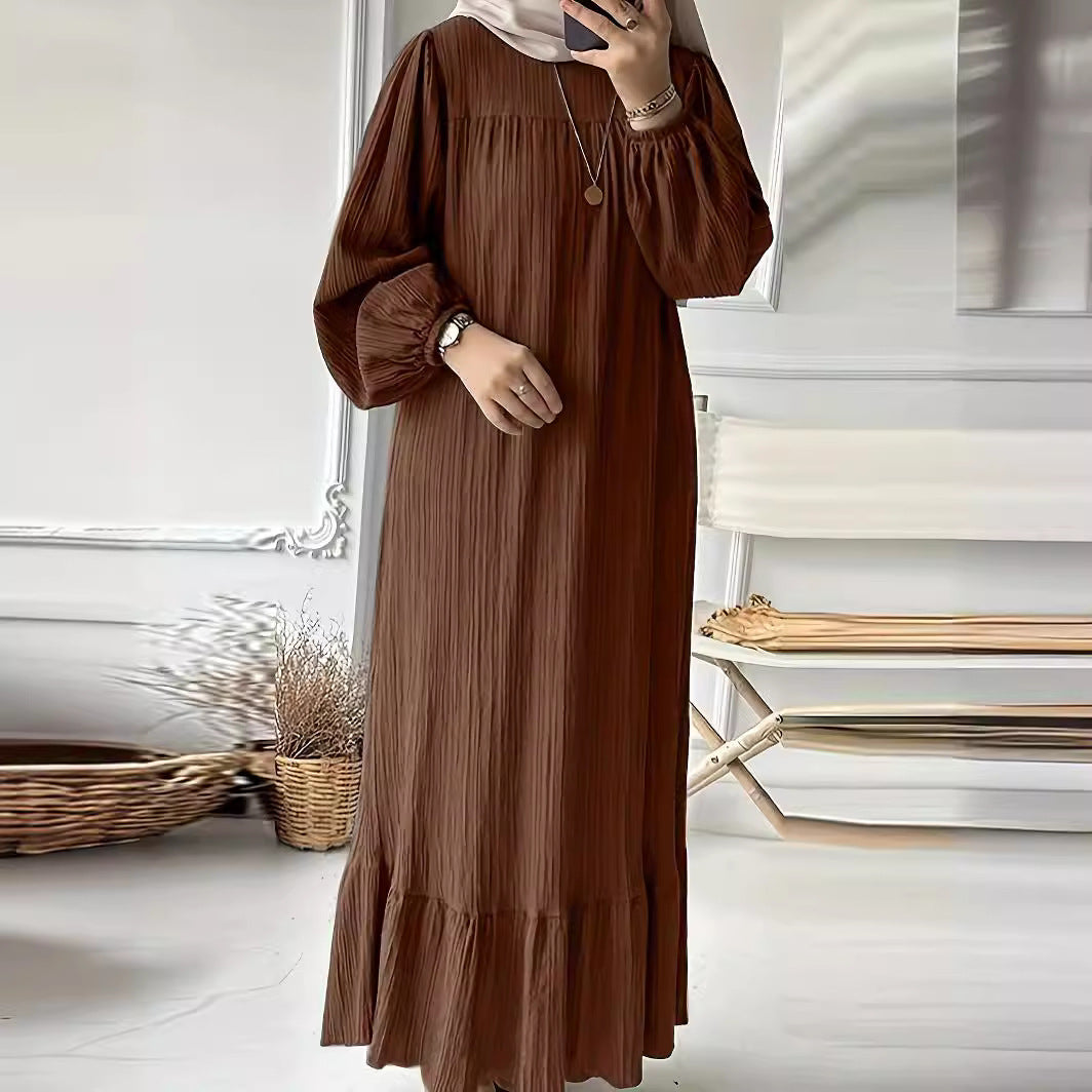 Maxi dress for ladies in lightweight cotton blend Lune London