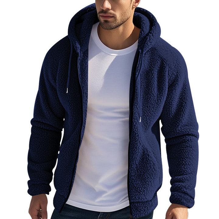 Men's fleece hoodie with soft material and practical pockets Lune London