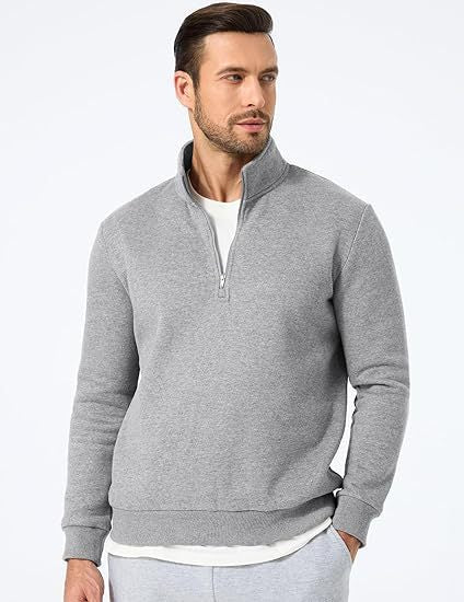 Men's sweatshirt with half zipper and modern cut Chic & Stil