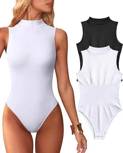 Women's bodysuit with elegant stand-up collar and textured surface Lune London