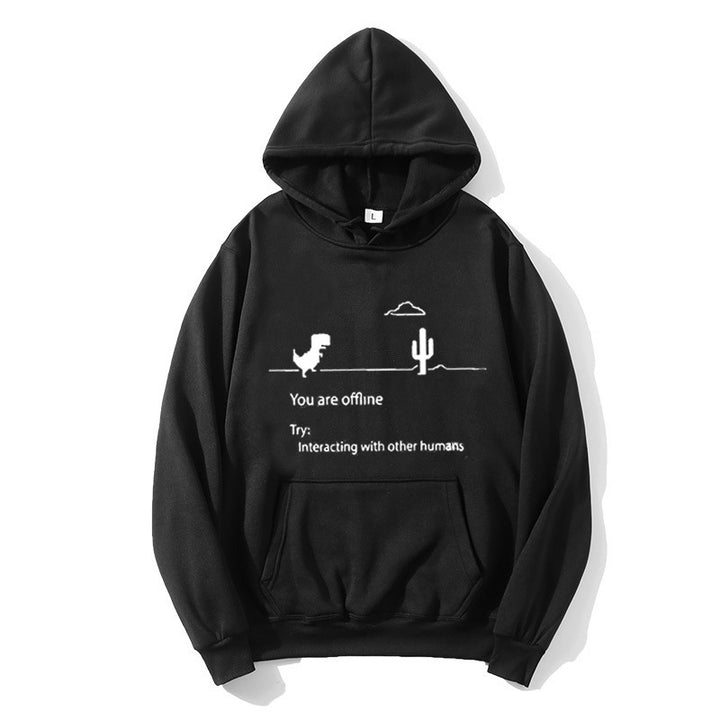 Women's hoodie with creative dinosaur and interaction motif Chic & Stil