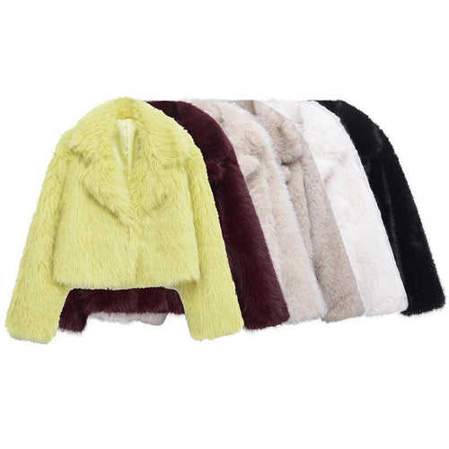 Women's trendy chic fur blazer