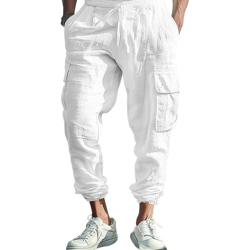 Men's cargo pants with elastic waistband and versatile pockets Lune London
