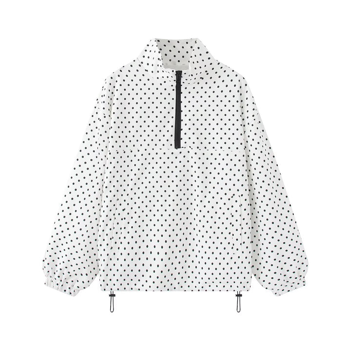 Women's Water-Repellent Oversized Anorak with Half Zipper and Kangaroo Pocket Amarae