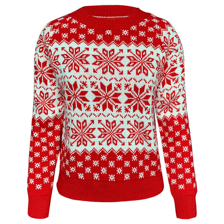 Christmas knit sweater for women with festive snowflake pattern Lune London