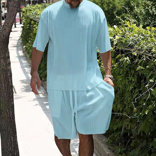 Casual sports set for men with a loose fit and short sleeves Amarae