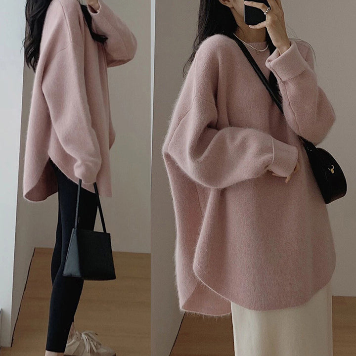 Oversized sweater for women with a casual style and a soft mohair feel Lune London