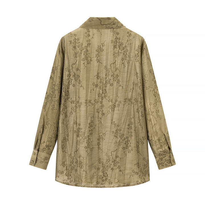 Women's Two-Piece Loungewear Set made of Light Viscose with Shirt Blouse and Wide Pleated Culottes Amarae