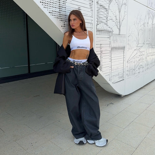 Wide jeans for women with high waist fashionable Amarae