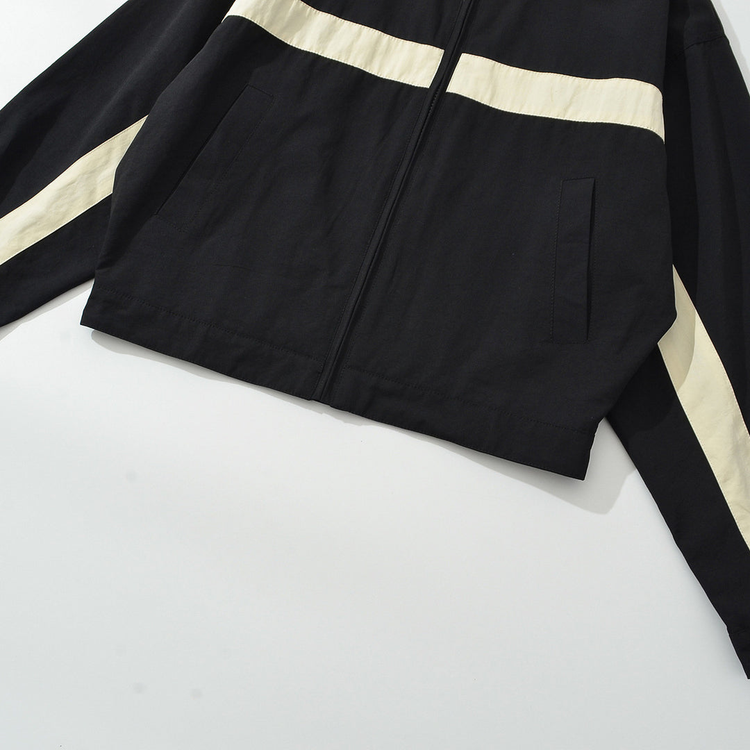 Women's sporty track jacket with high stand-up collar and contrasting stripes Amarae