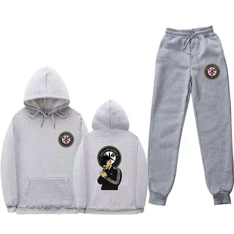 Women's set of hoodie and jogging pants with unique print Lune London