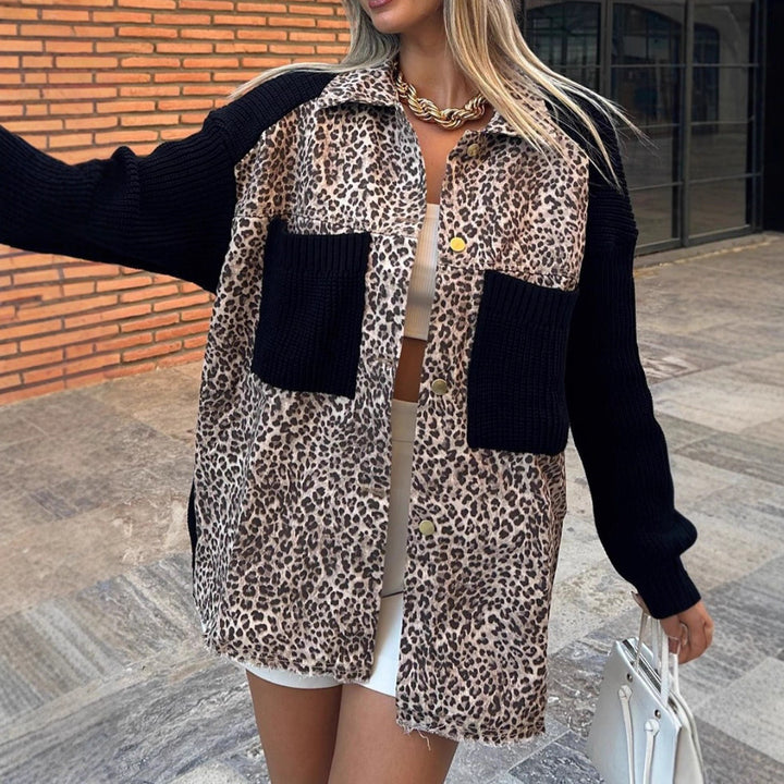 Veste à motif animal fashion pour femmes avec détails tissés et poches pratiques Chic & Stil