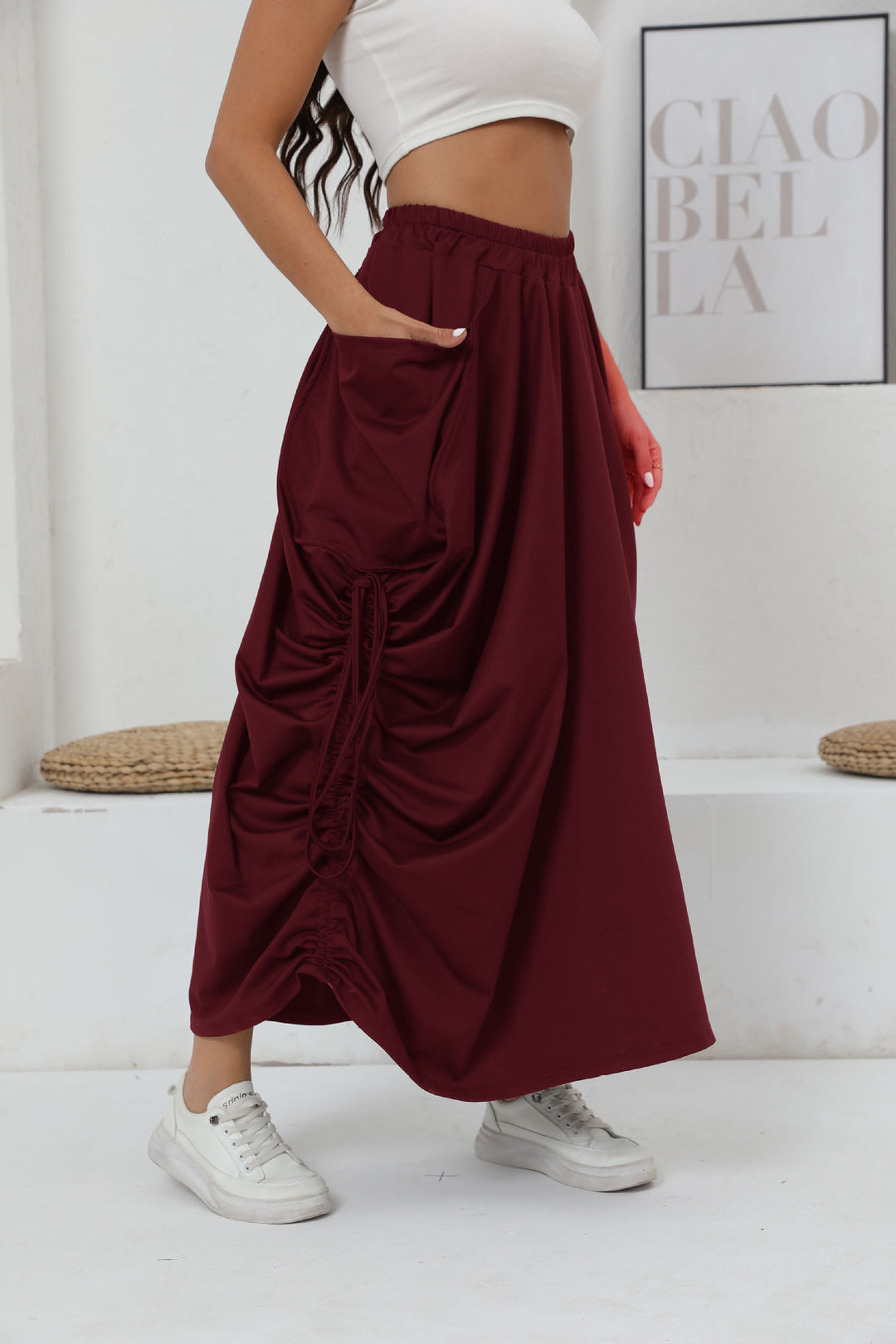 Airy maxi petticoat for women with drawstring and pockets Lune London