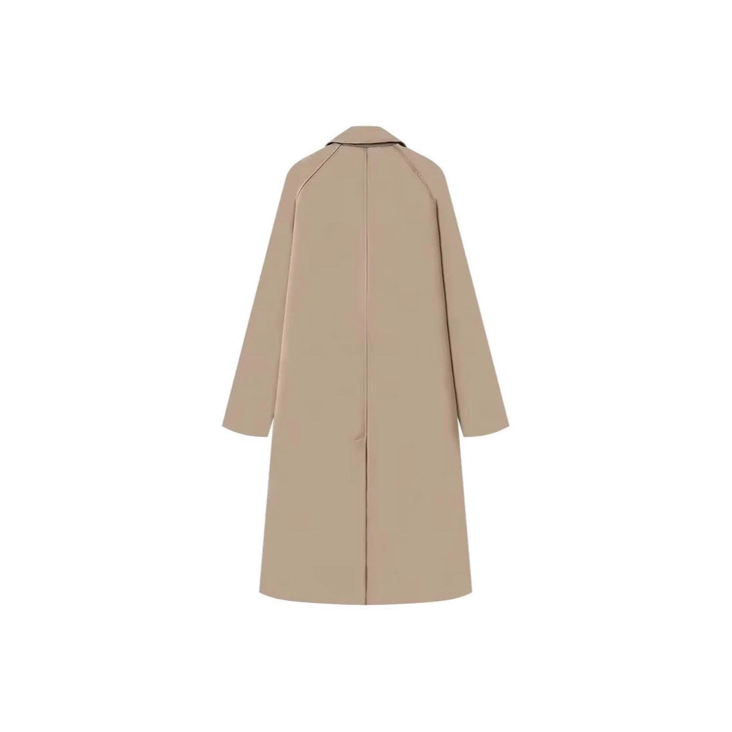 Transitional jacket for women with elegant high collar and practical button details Lune London