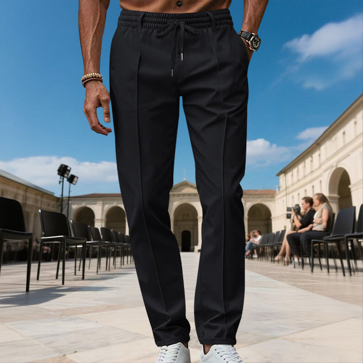 Men's elegant casual pants with elastic waistband and modern pockets Lune London