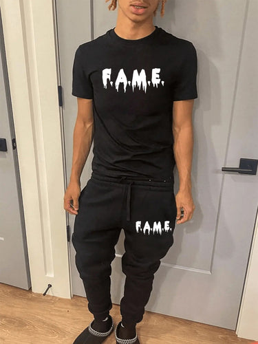 Women's hoodie and jogger pant set with modern logo print Amarae