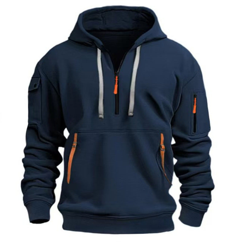 Functional sweater for men with versatile zip pockets Lune London