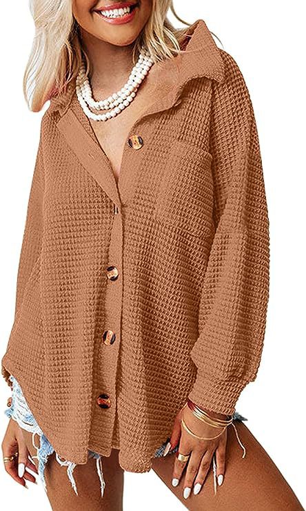 Casual button jacket for women in Waffle fabric Lune London