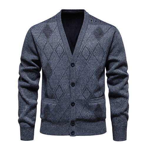 Men's Stylish Cardigan with Diamond Pattern Amarae