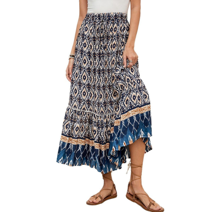 Women Bohemian Chic Floral Maxi Skirt and Style