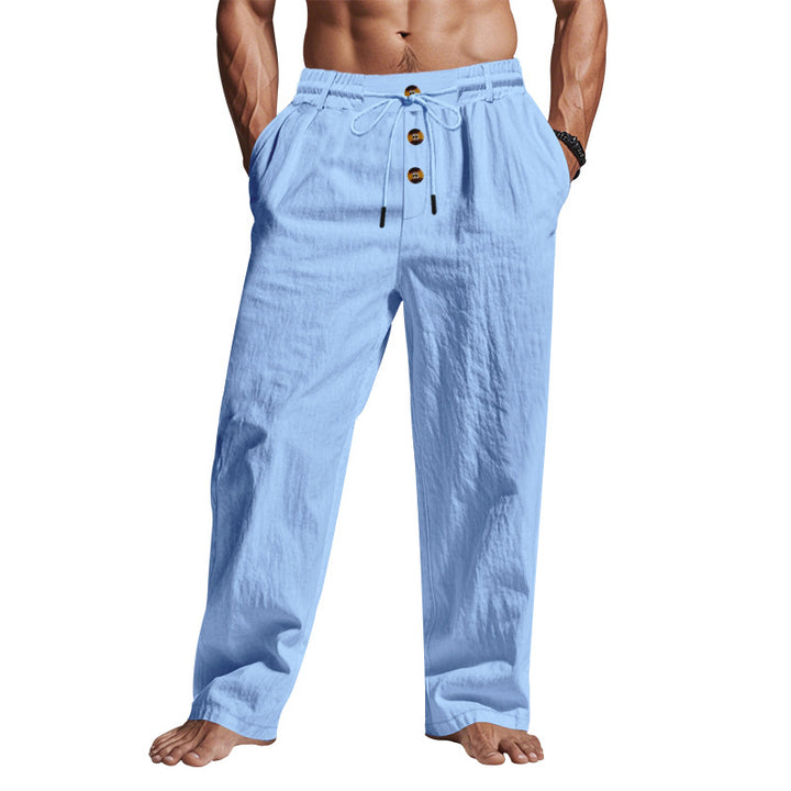 Casual men's pants with adjustable drawstring and practical side pockets Lune London