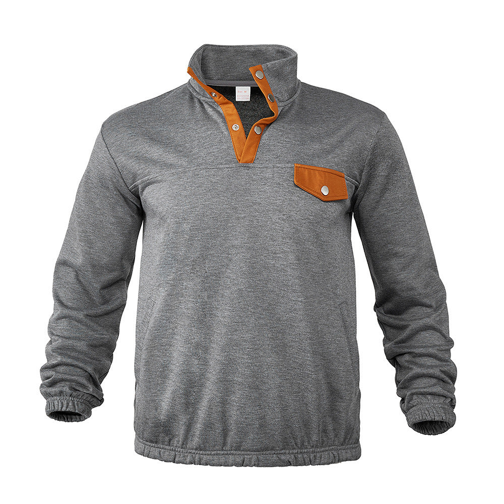 High-neck sweater for men with leather details Lune London
