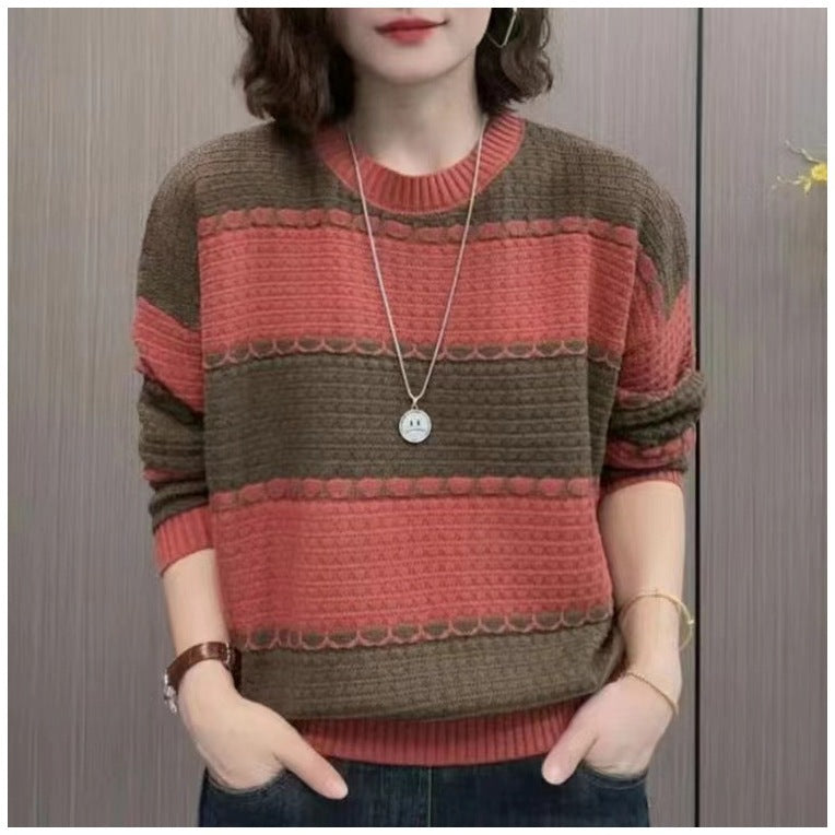 Pull en tricot pour femmes avec un design texturé et une coupe décontractée Lune London