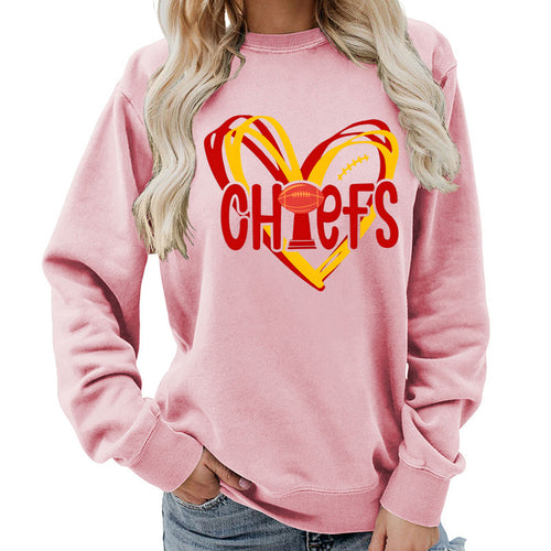 Sweat-shirt pour femmes avec design de cœur et graphiques sportifs créatifs Chic & Stil