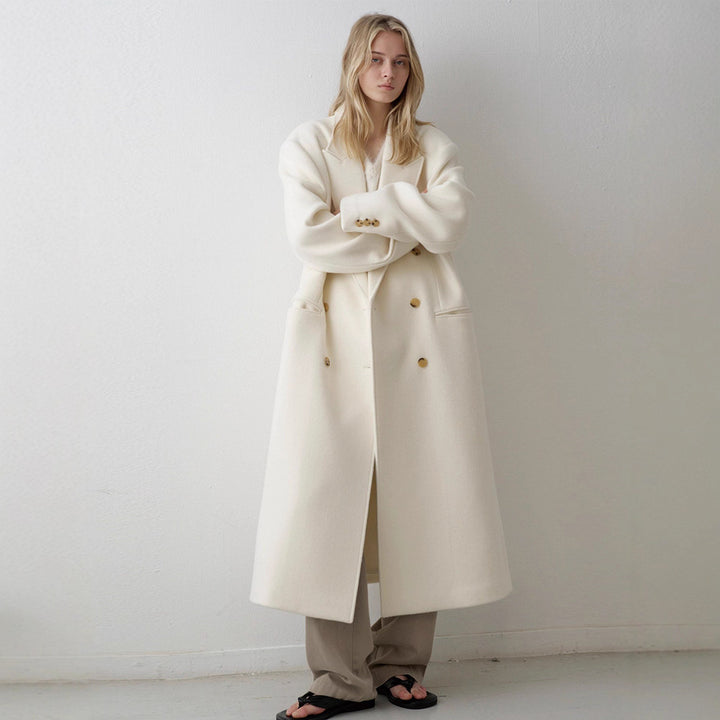 Veste longue oversize pour femmes avec patte de boutonnage double Chic & Stil