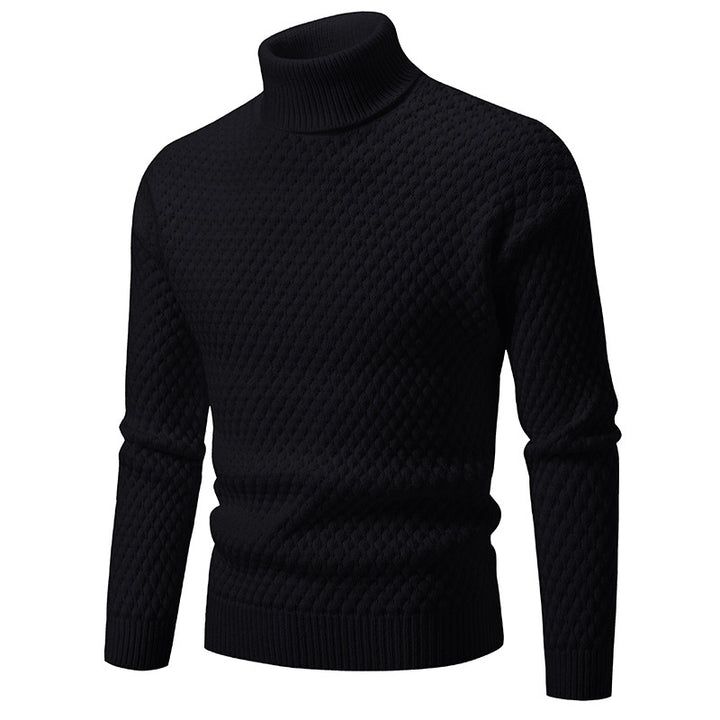 Knit sweater for men with a high collar and textured surface Lune London