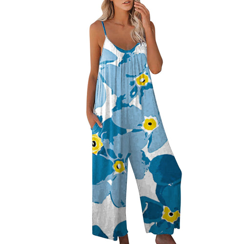 Women's summer dress with a floral design and practical pockets Amarae