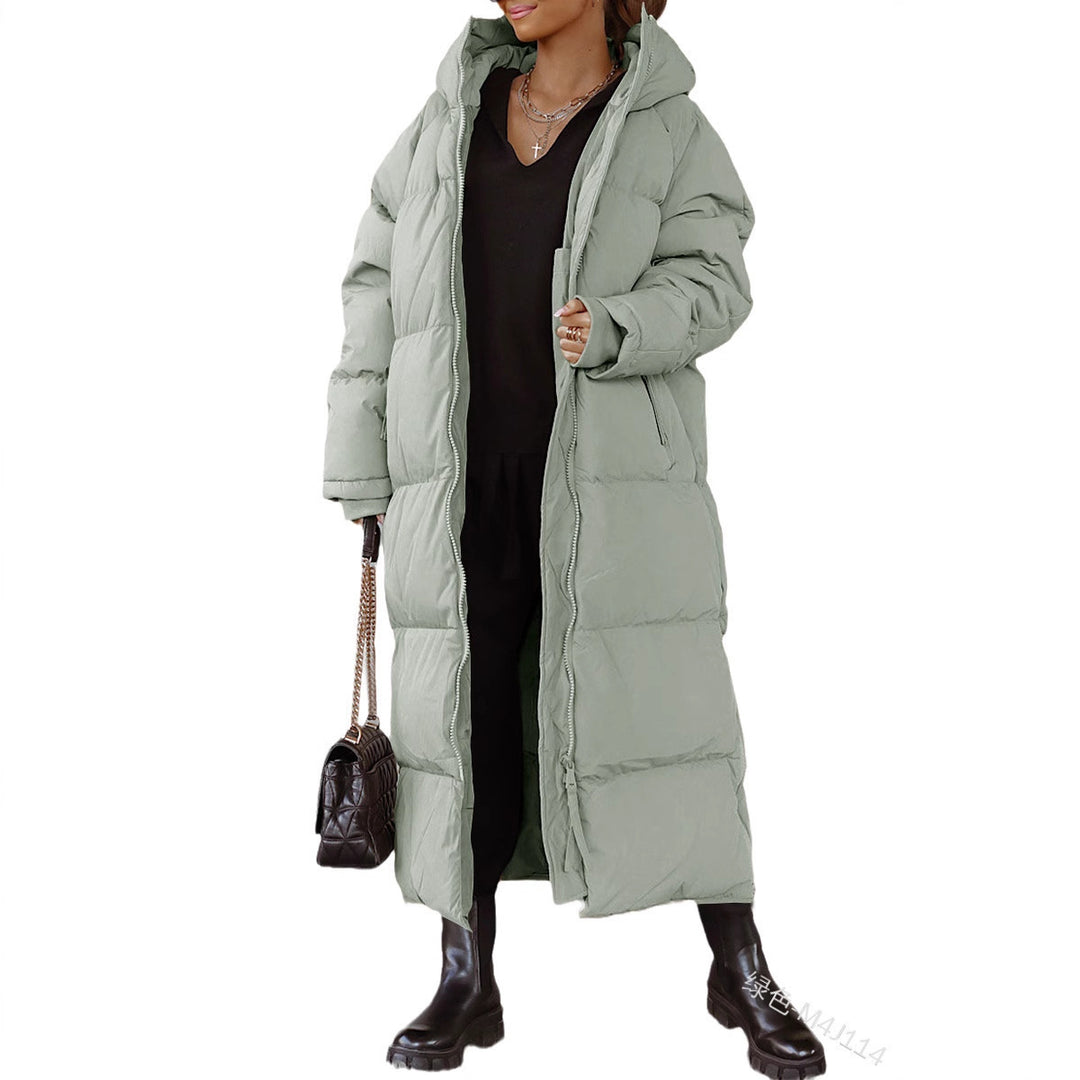Ladies Long Down Jacket with high thermal insulation and practical pockets Lune London