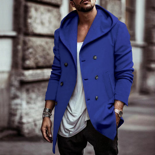Chic and Stylish Double Breasted Urban Coat for Men