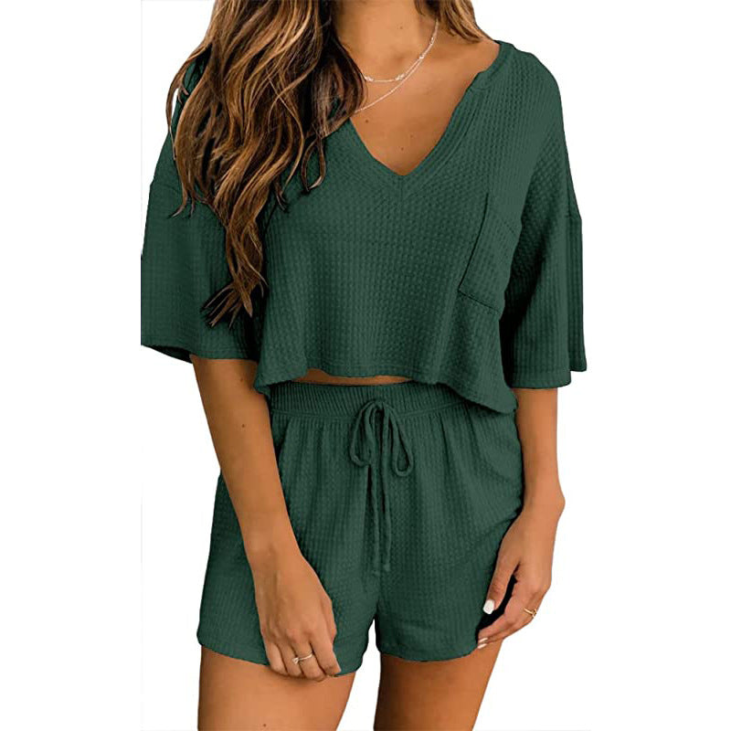 Lune London Women's Waffle Knit Loungewear Set