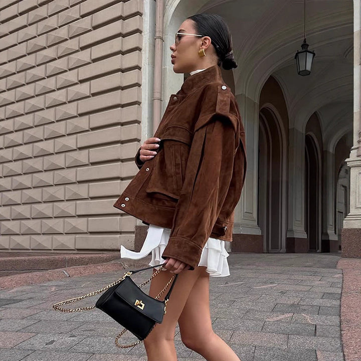 Women Oversized Velvet Jacket Lune London
