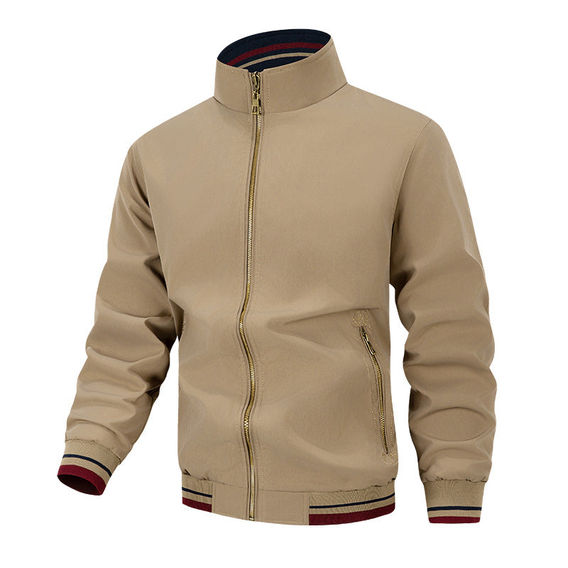 Men's transitional jacket with high collar and practical pockets Lune London