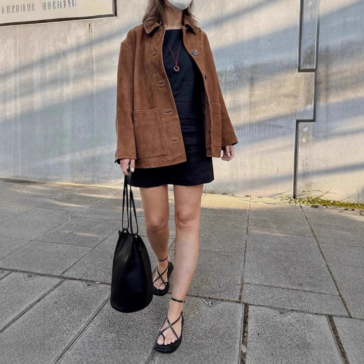Casual suede jacket for ladies Lune London