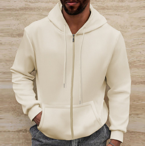Men's hoodie with textured surface and practical pockets Amarae