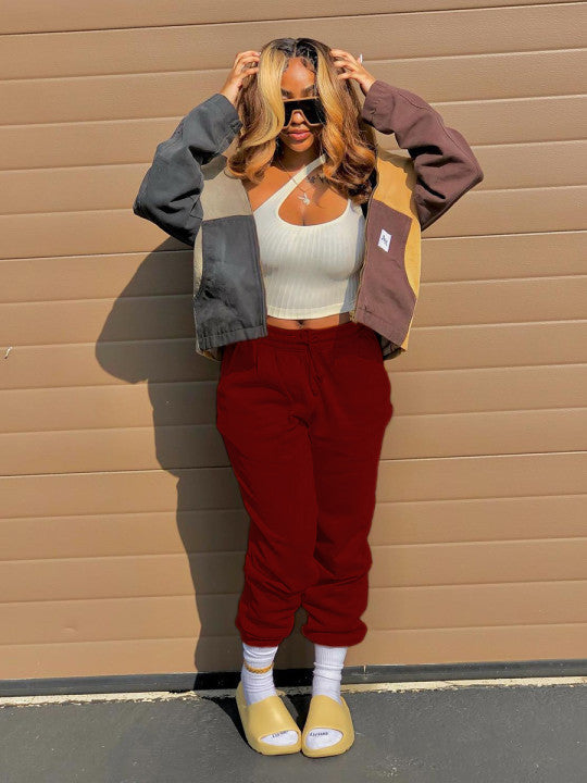 High-quality women's joggers with elastic waistband and side pockets Amarae