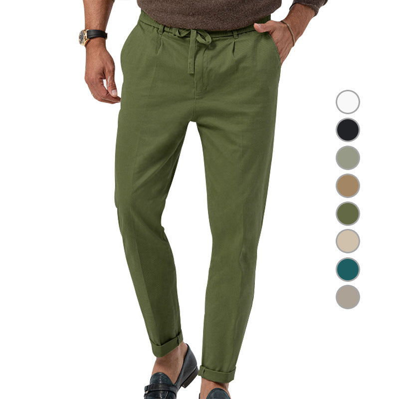 Casual chino pants for men with adjustable waist and side pockets Lune London