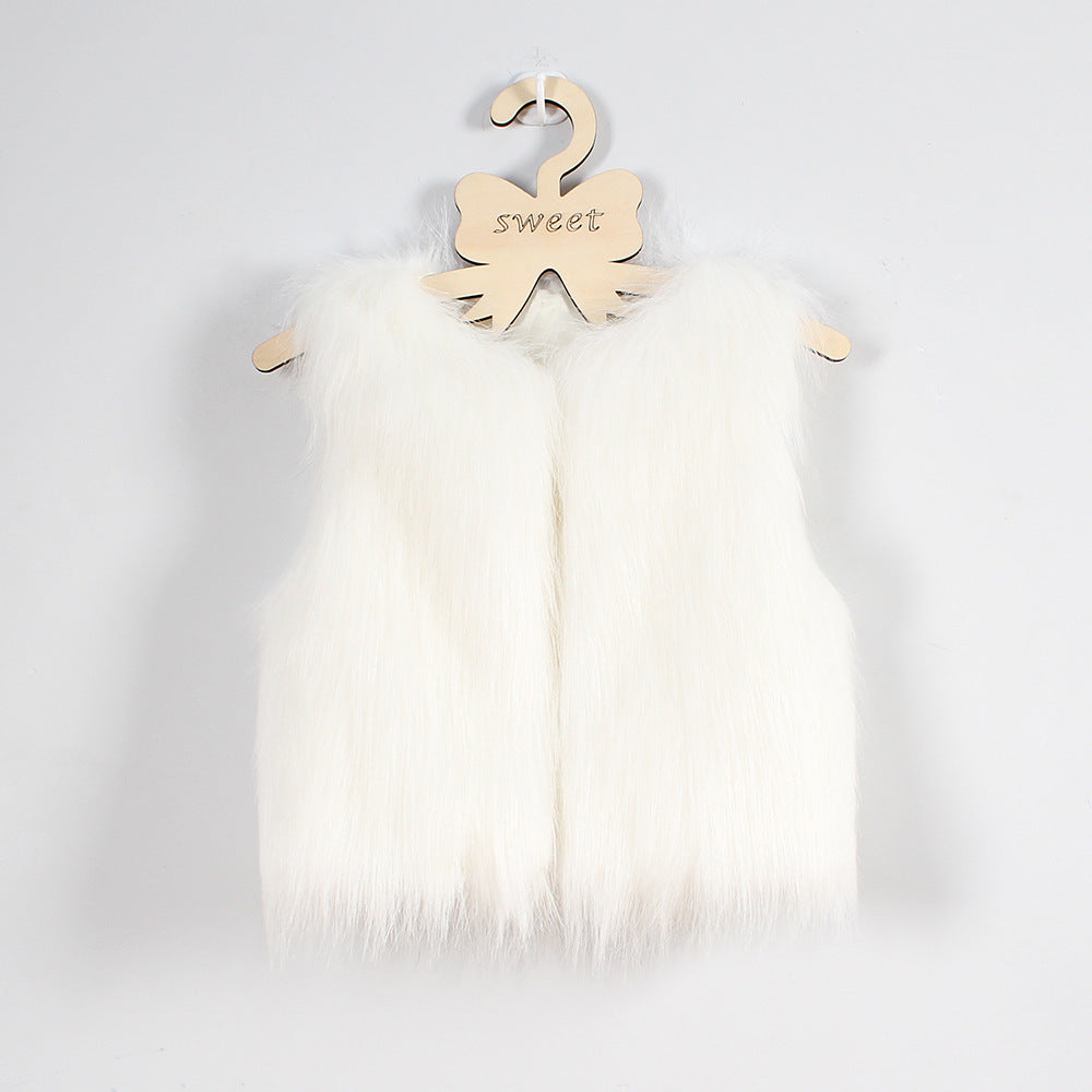 Ladies reversible luxurious faux fur vest Lune London