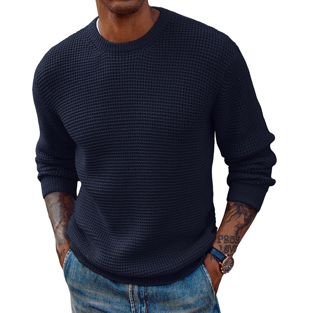 Men's knitted sweater with textured fabric Lune London