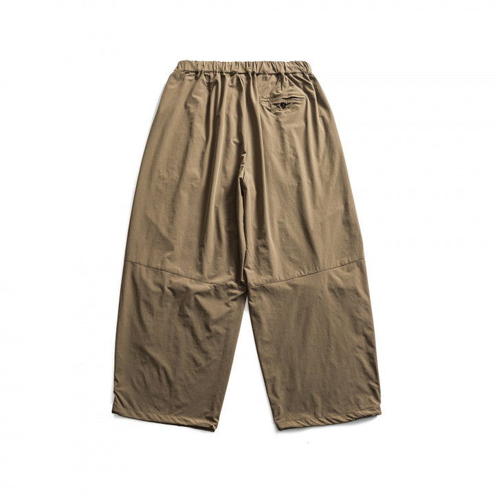 Men's Wide Cropped Harem Pants with Pleat Look, Elastic Waistband and Drawstring Amarae