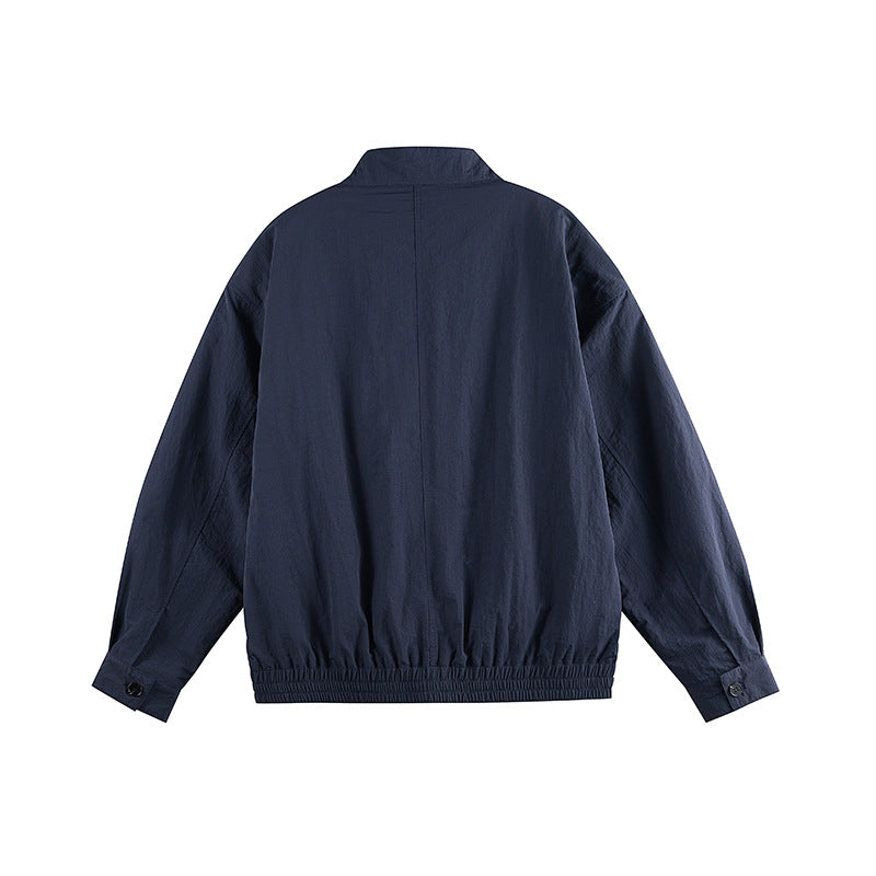Men's lightweight nylon blouson in boxy cut with stand-up collar and patch flap pockets Amarae