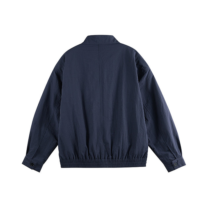 Men's lightweight nylon blouson in boxy cut with stand-up collar and patch flap pockets Amarae