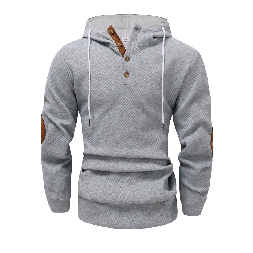 Men's sporty hoodie with unique texture design and chic stylish accents